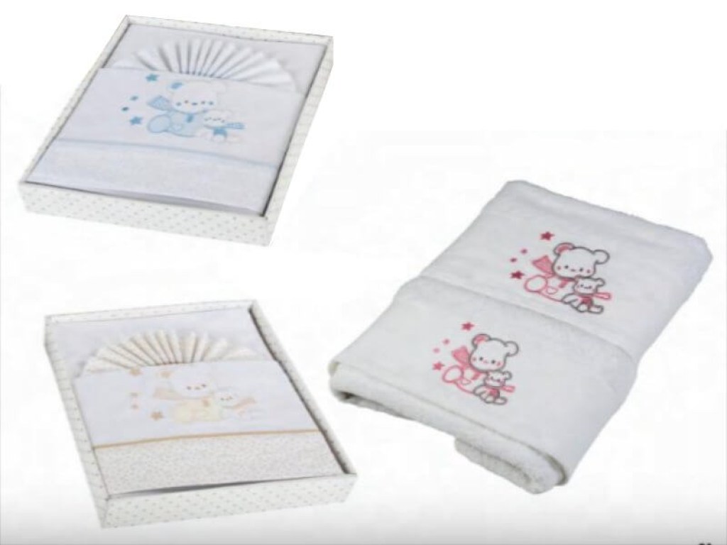 Σετ Βρεφικές Πετσέτες Βαμβακερές Γαρύφαλλο | Γαρύφαλλο - Λευκά Είδη