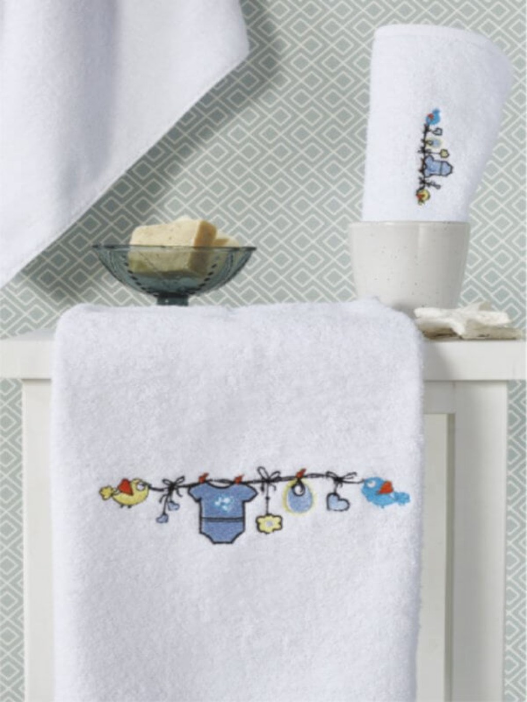 Σετ Βρεφικές Πετσέτες Βαμβακερές Γαρύφαλλο | Γαρύφαλλο - Λευκά Είδη