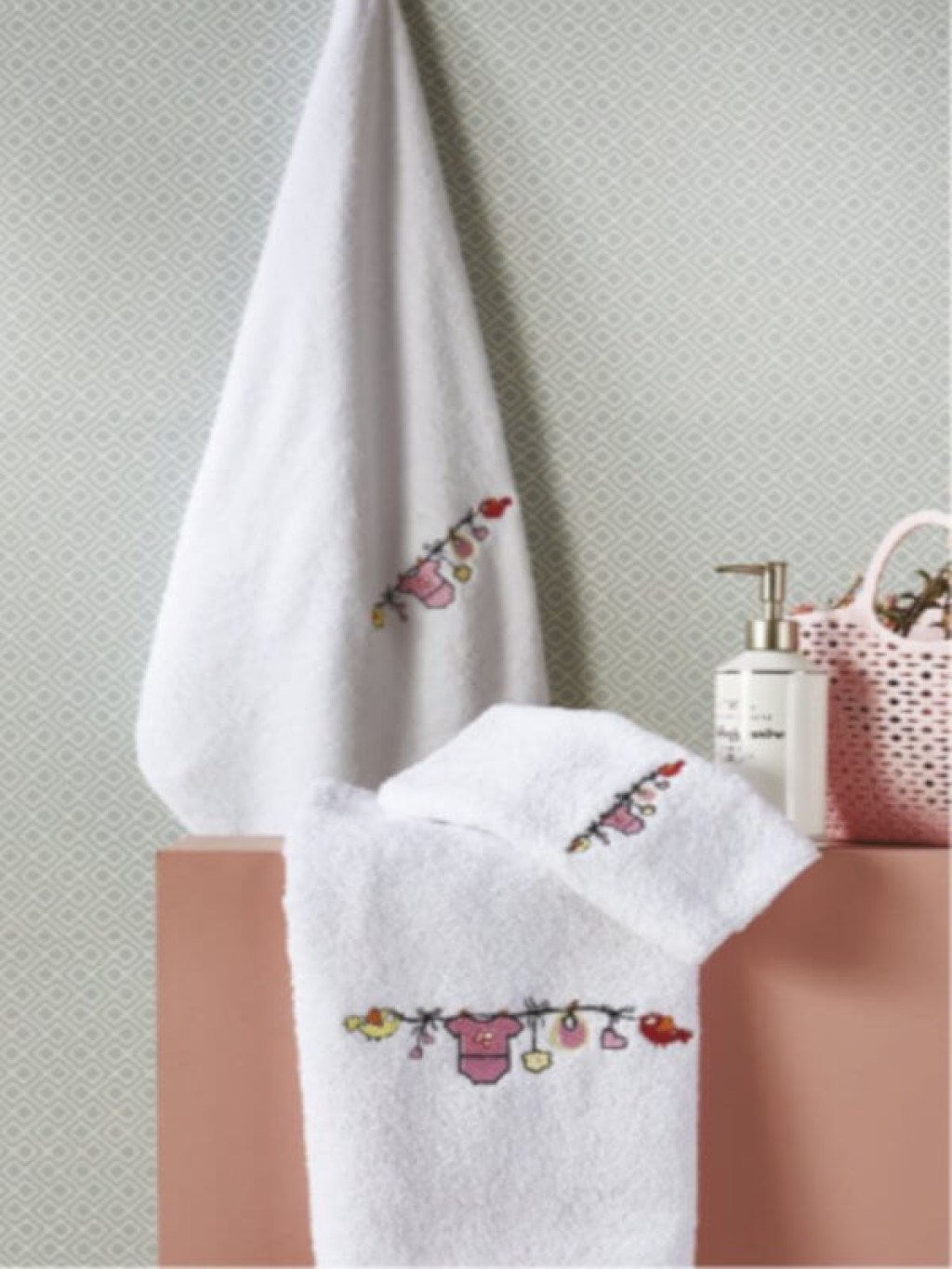 Σετ Βρεφικές Πετσέτες Βαμβακερές Γαρύφαλλο | Γαρύφαλλο - Λευκά Είδη