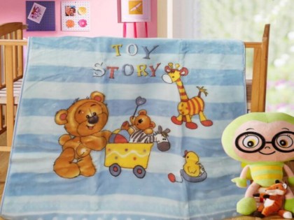 Βρεφική Κουβέρτα Κούνιας Βελουτέ Σιέλ Toy Story Γαρύφαλλο 110x140 | Γαρύφαλλο - Λευκά Είδη