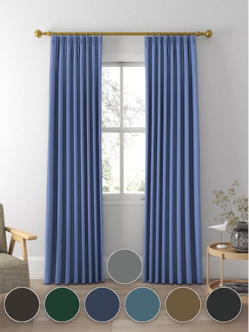 Κουρτίνα Blackout-Συσκότισης Silk Touch με Τρέσα Γαρύφαλλο 285x280 | Γαρύφαλλο - Λευκά Είδη