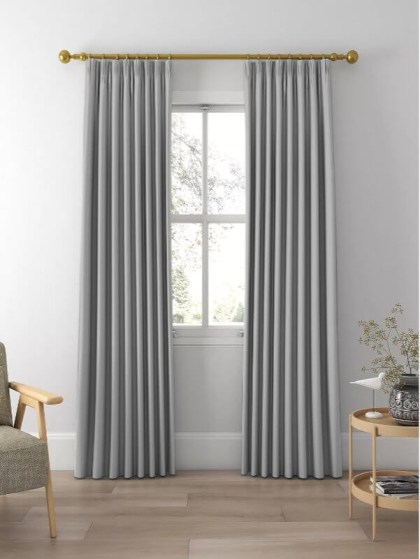 Κουρτίνα Blackout-Συσκότισης Ανοικτό Γκρι Silk Touch με Τρέσα Γαρύφαλλο 285x280 | Γαρύφαλλο - Λευκά Είδη