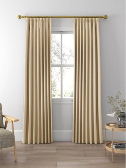 Κουρτίνα Blackout-Συσκότισης Μπεζ Silk Touch με Τρέσα Γαρύφαλλο 285x280 | Γαρύφαλλο - Λευκά Είδη
