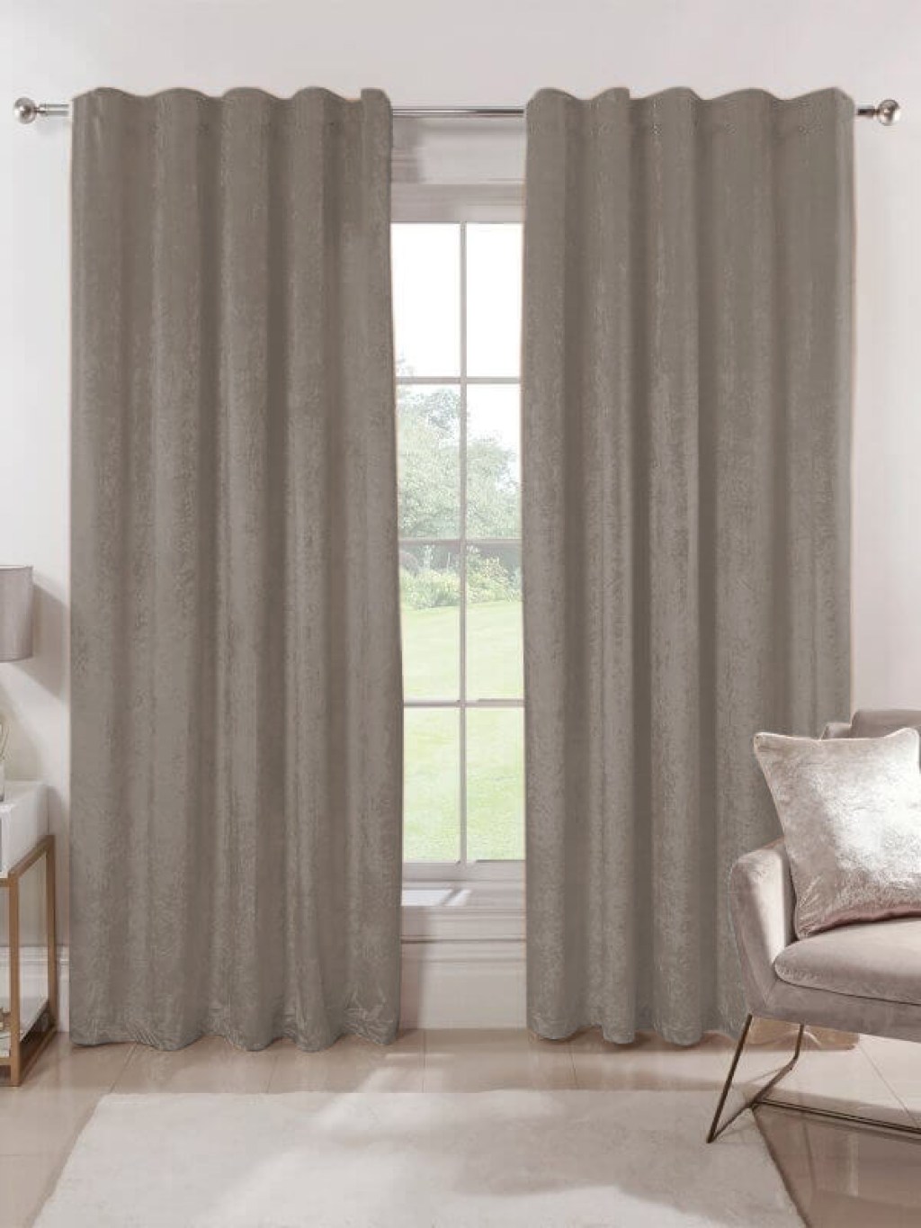 Κουρτίνα Blackout-Συσκότισης Μόκα Luxury Velour με Τρέσα Γαρύφαλλο 290x280 | Γαρύφαλλο - Λευκά Είδη