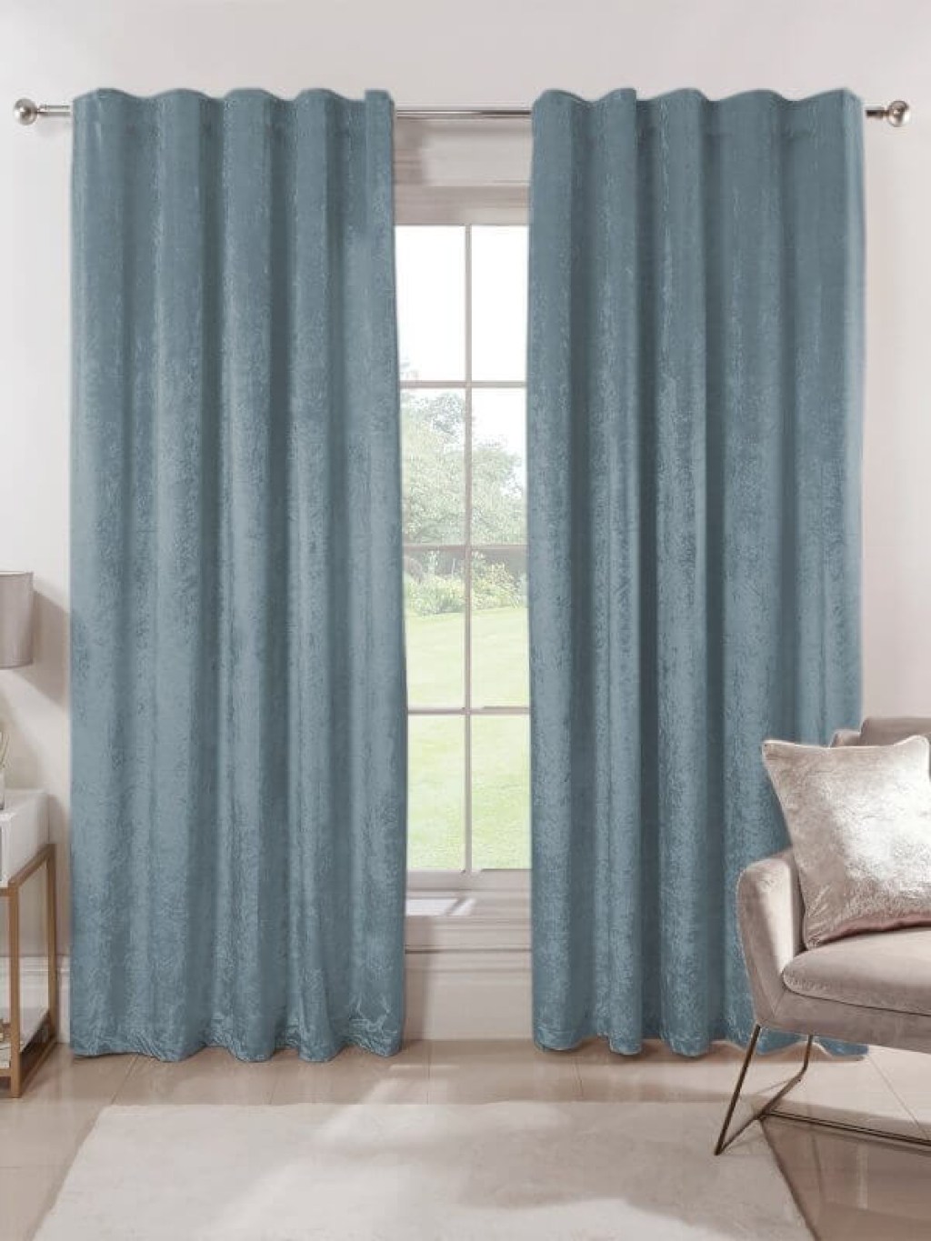 Κουρτίνα Blackout-Συσκότισης Πετρολ Luxury Velour με Τρέσα Γαρύφαλλο 290x280 | Γαρύφαλλο - Λευκά Είδη