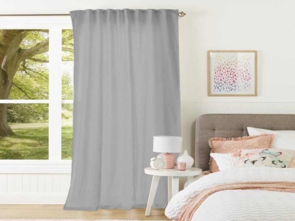 Κουρτίνα Μεσαίας Σκίασης Μονόχρωμη Ανοικτό Γκρι με Τρέσα Vera Γαρύφαλλο 280x280 | Γαρύφαλλο - Λευκά Είδη