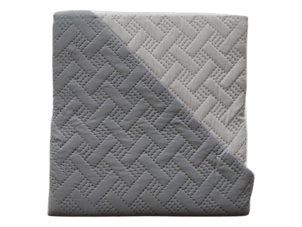 Κουβερλί Υπέρδιπλό Microfiber Διπλής Όψης Ανθρακί-Γκρι Lines Γαρύφαλλο 240x260 | Γαρύφαλλο - Λευκά Είδη