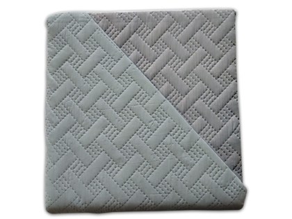Κουβερλί Διπλό Microfiber Διπλής Όψης Μέντα-Γκρι Lines Γαρύφαλλο 220x240 | Γαρύφαλλο - Λευκά Είδη