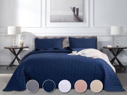 Κουβερλί Σετ Υπέρδιπλα Microfiber Diamond Διπλής Όψεως Γαρύφαλλο 230x250 | Γαρύφαλλο - Λευκά Είδη