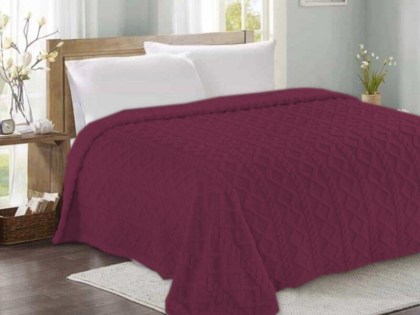 Κουβέρτα Διπλή Fleece Μπορντό Ανάγλυφη Luxe Soft Γαρύφαλλο 200x230 | Γαρύφαλλο - Λευκά Είδη