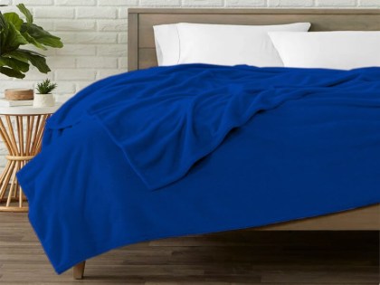 Κουβέρτα Ημίδιπλη Fleece Μπλε Electric OneColor Γαρύφαλλο 180x200 | Γαρύφαλλο - Λευκά Είδη