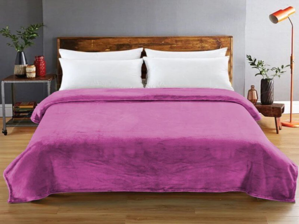 Κουβέρτα Ημίδιπλη Βελουτέ Φούξια Super Soft Mink Γαρύφαλλο 160x220 | Γαρύφαλλο - Λευκά Είδη