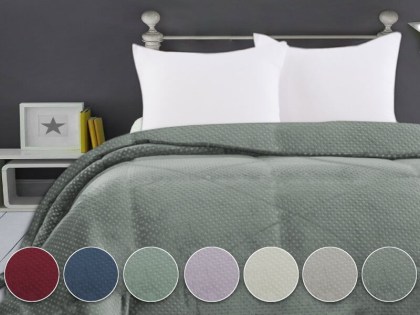 Κουβερτοπάπλωμα Βελουτέ Popcorn Diamond 350gsm Γαρύφαλλο | Γαρύφαλλο - Λευκά Είδη