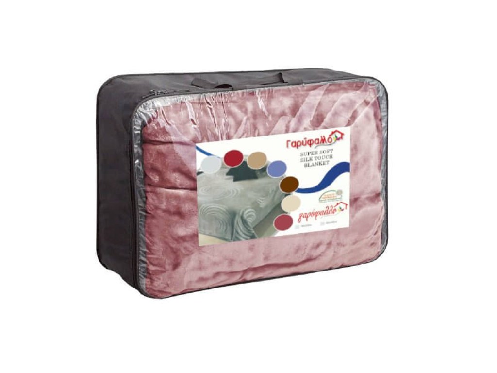 Κουβέρτα Ημίδιπλη Βελουτέ Super Soft Γαρύφαλλο | Γαρύφαλλο - Λευκά Είδη