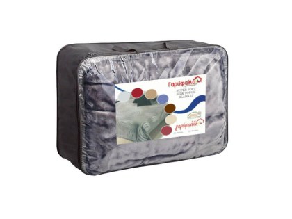 Κουβέρτα Ημίδιπλη Βελουτέ Μπλε Teal Super Soft Γαρύφαλλο Βαλίτσα | Γαρύφαλλο - Λευκά Είδη