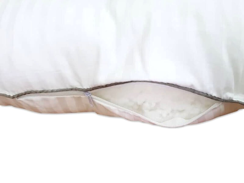 Μαξιλάρι Ύπνου Medium Βαμβακοσατέν με Φερμουάρ 233 Κλωστών Γαρύφαλλο 50x70 | Γαρύφαλλο - Λευκά Είδη