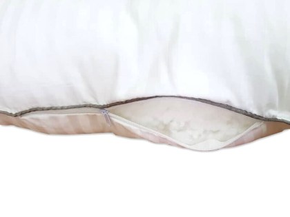 Μαξιλάρι Ύπνου Medium Βαμβακοσατέν με Φερμουάρ 233 Κλωστών Γαρύφαλλο 50x70 | Γαρύφαλλο - Λευκά Είδη