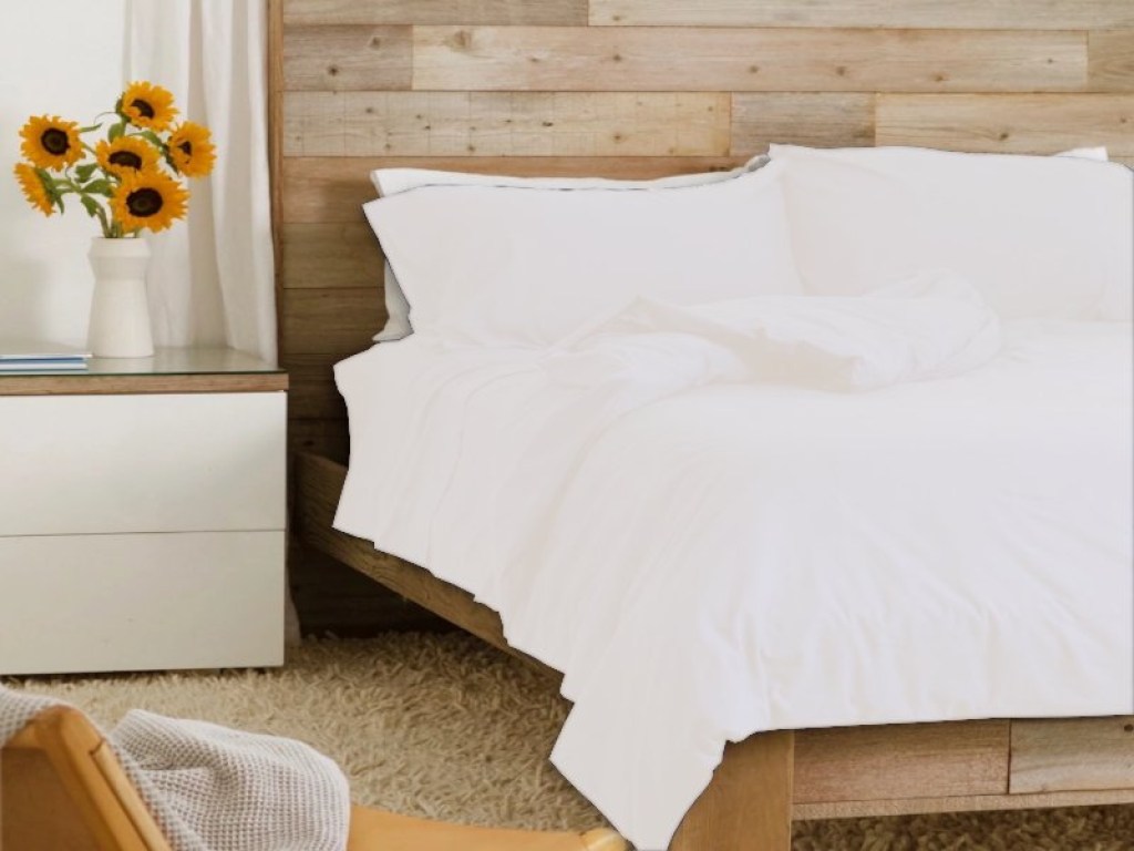 Σετ Σεντόνια Μονά Μονόχρωμα Polycotton Γαρύφαλλο | Γαρύφαλλο - Λευκά Είδη