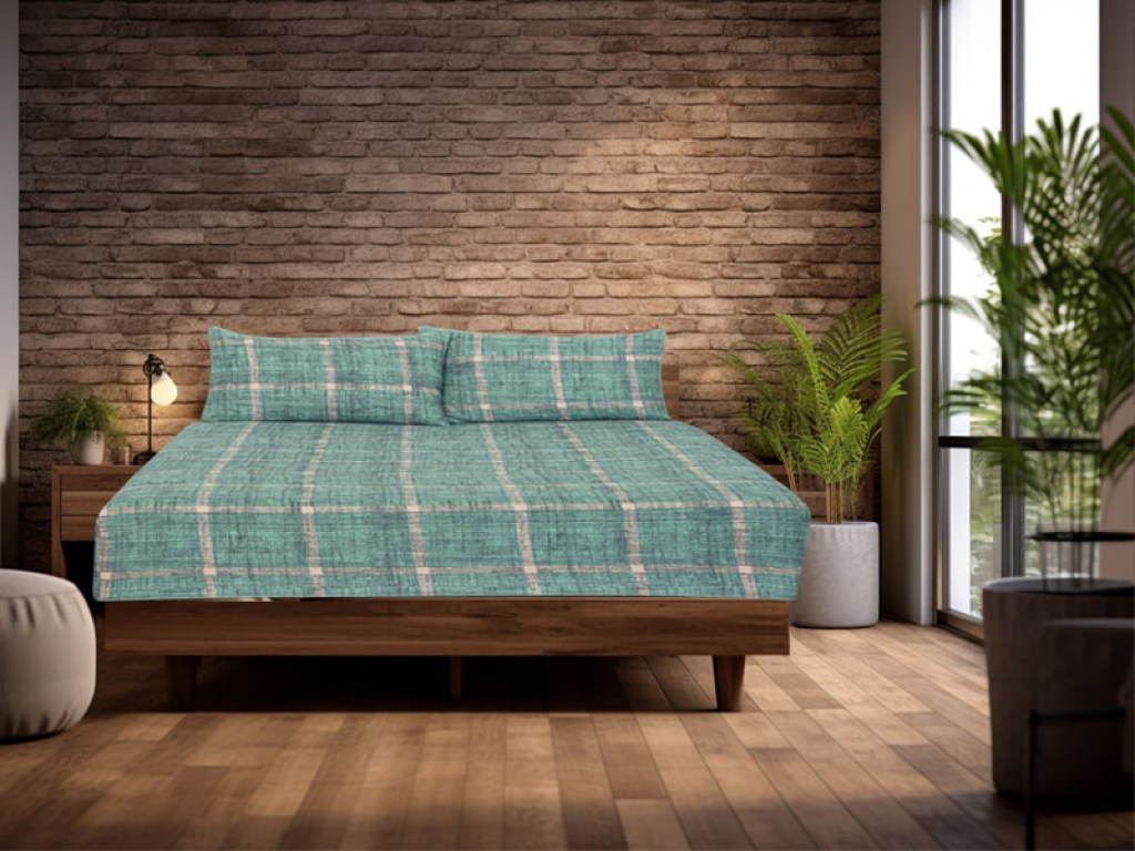 Κατωσέντονο Υπέρδιπλο Φανελένιο με Λάστιχο Εμπριμέ Javeria Olive 100% Βαμβακερά Γαρύφαλλο 180x200+32cm | Γαρύφαλλο - Λευκά Είδη