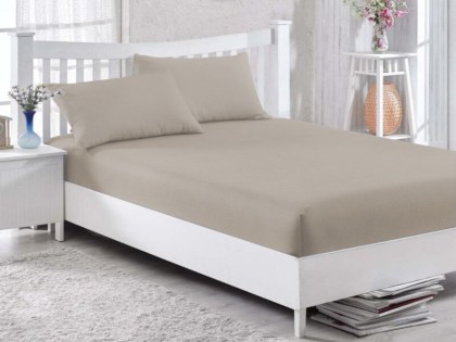 Κατωσέντονο με Λάστιχο Εκρού 100% Βαμβακερό Γαρύφαλλο 100-180x200+30cm | Γαρύφαλλο - Λευκά Είδη