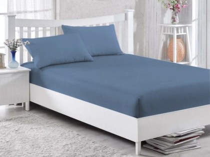 Κατωσέντονο με Λάστιχο Indigo 100% Βαμβακερό Γαρύφαλλο 100-180x200+30cm | Γαρύφαλλο - Λευκά Είδη