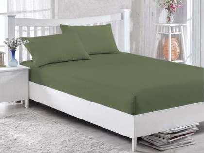 Κατωσέντονο χωρίς Λάστιχο Χακί Στρατού 100% Βαμβακερό Γαρύφαλλο 160x260 | Γαρύφαλλο - Λευκά Είδη