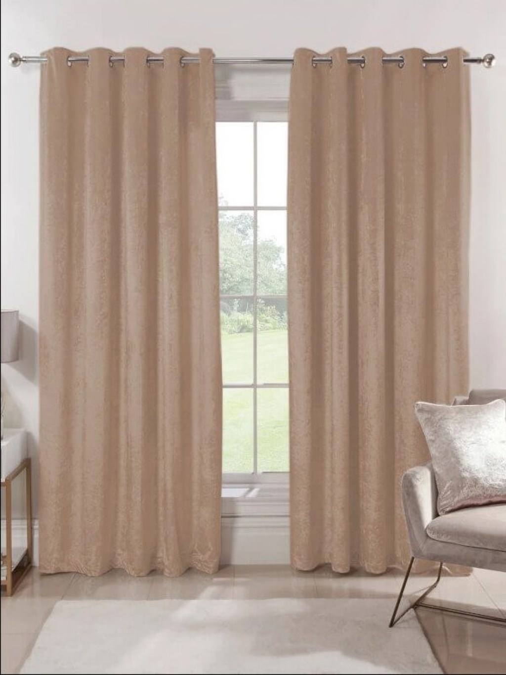 Κουρτίνα Blackout-Συσκότισης Λευκό Luxury Velour με Τρουκς Γαρύφαλλο 290x280 | Γαρύφαλλο - Λευκά Είδη