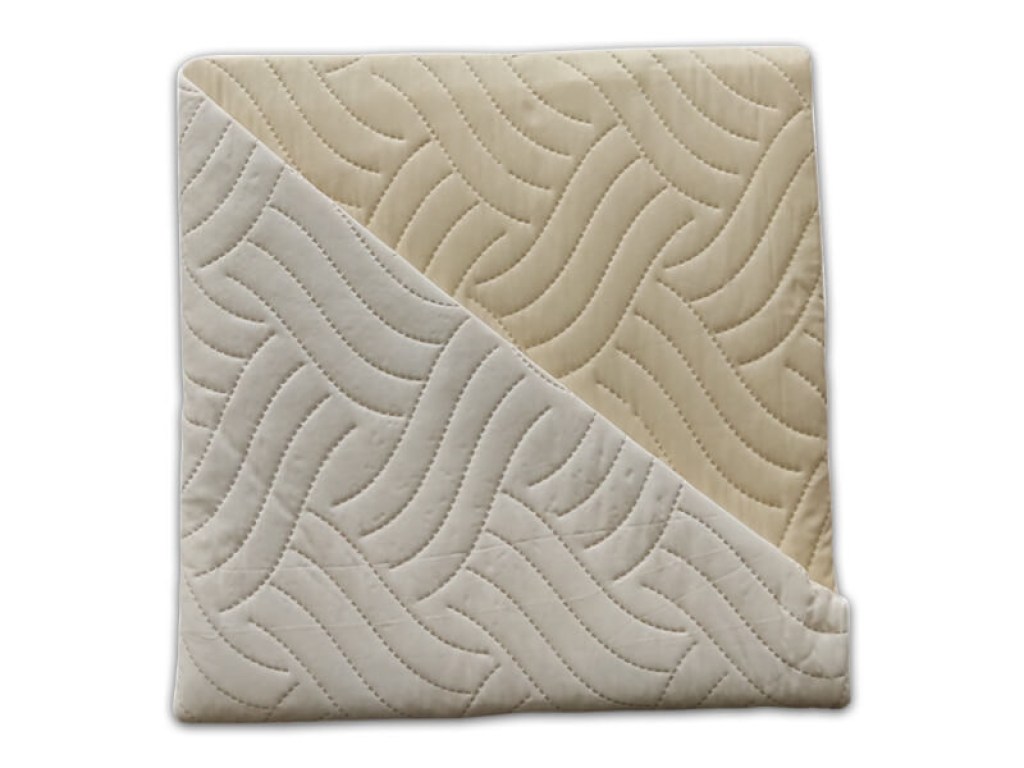 Κουβερλί Διπλό Microfiber Διπλής Όψης Κύμα Εκρού με Μπεζ Γαρύφαλλο 220x240 | Γαρύφαλλο - Λευκά Είδη