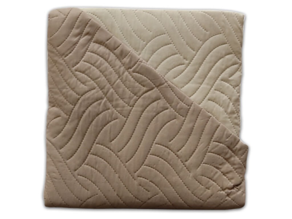 Κουβερλί Διπλό Microfiber Διπλής Όψης Κύμα Καφέ με Μπεζ Γαρύφαλλο 220x240 | Γαρύφαλλο - Λευκά Είδη
