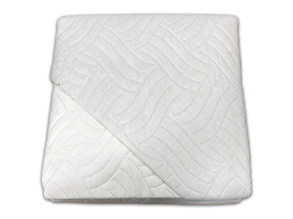 Κουβερλί Διπλό Microfiber Διπλής Όψης Κύμα Λευκό με Λευκό Γαρύφαλλο 220x240 | Γαρύφαλλο - Λευκά Είδη