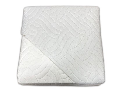 Κουβερλί Μονό Microfiber Διπλής Όψης Κύμα Λευκό με Λευκό Γαρύφαλλο 160x240 | Γαρύφαλλο - Λευκά Είδη