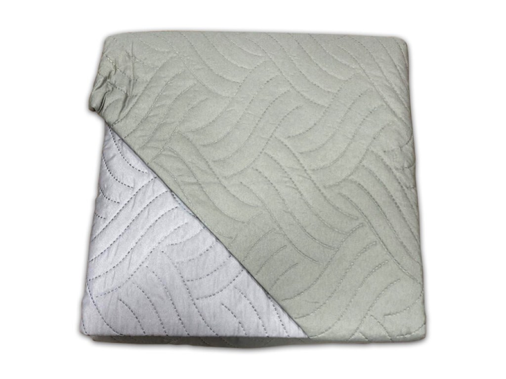 Κουβερλί Υπέρδιπλο Microfiber Διπλής Όψης Κύμα Χακί με Αν. Γκρι Γαρύφαλλο 240x260 | Γαρύφαλλο - Λευκά Είδη