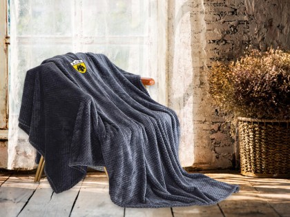 Κουβέρτα Μονή Fleece Coral ΑΕΚ Ανάγλυφη Soft Γαρύφαλλο 160x220 | Γαρύφαλλο - Λευκά Είδη