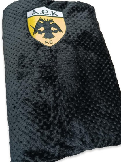 Κουβέρτα Μονή Fleece Coral ΑΕΚ Ανάγλυφη Soft Γαρύφαλλο 160x220 | Γαρύφαλλο - Λευκά Είδη