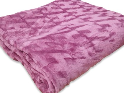 Κουβέρτα Μονή Fleece Σάπιο Μήλο Ανάγλυφη Soft Γαρύφαλλο 160x220 | Γαρύφαλλο - Λευκά Είδη