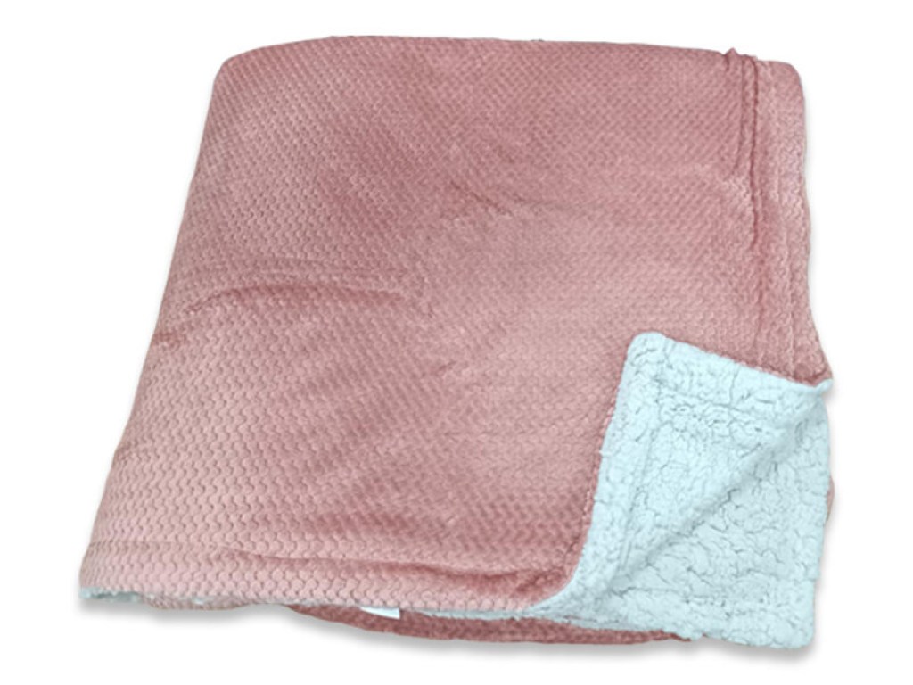 Κουβέρτα Υπέρδιπλη Fleece με Sherpa Γαρύφαλλο 220x240 | Γαρύφαλλο - Λευκά Είδη