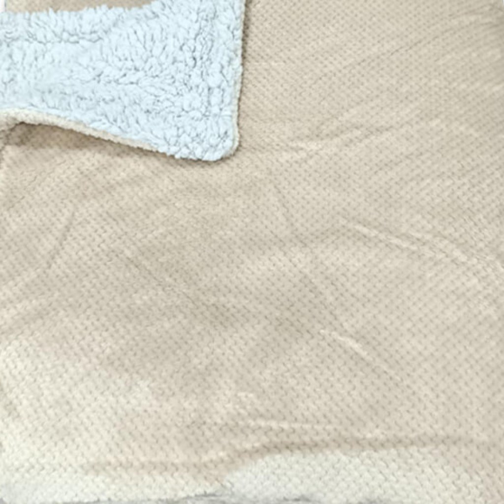 Κουβέρτα Υπέρδιπλη Fleece με Sherpa Μπεζ Γαρύφαλλο 220x240 | Γαρύφαλλο - Λευκά Είδη