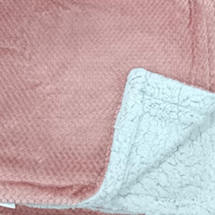 Κουβέρτα Υπέρδιπλη Fleece με Sherpa Σάπιο Μήλο Γαρύφαλλο 220x240 | Γαρύφαλλο - Λευκά Είδη