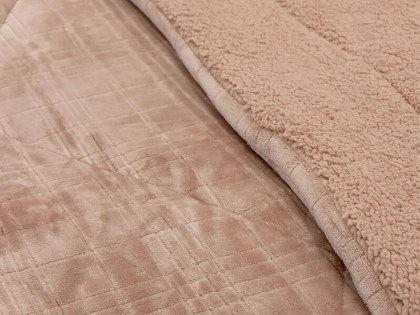 Κουβερτοπάπλωμα Μονό Γούνινο με Γραμμικό Σχέδιο Γαρύφαλλο 160x220 | Γαρύφαλλο - Λευκά Είδη