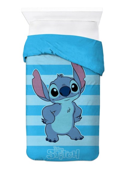 Κουβερτοπάπλωμα Μονό Μπλε Flannel-Sherpa Disney Stitch Γαρύφαλλο 160x250 | Γαρύφαλλο - Λευκά Είδη