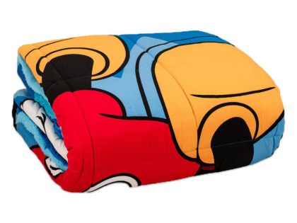 Κουβερτοπάπλωμα Μονό Μπλε Flannel-Sherpa Mickey Γαρύφαλλο 160x250 | Γαρύφαλλο - Λευκά Είδη