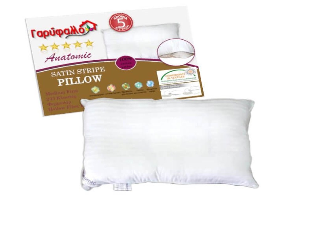 Μαξιλάρι Ύπνου Medium Βαμβακοσατέν με Φερμουάρ 233 Κλωστών Γαρύφαλλο 50x70 | Γαρύφαλλο - Λευκά Είδη