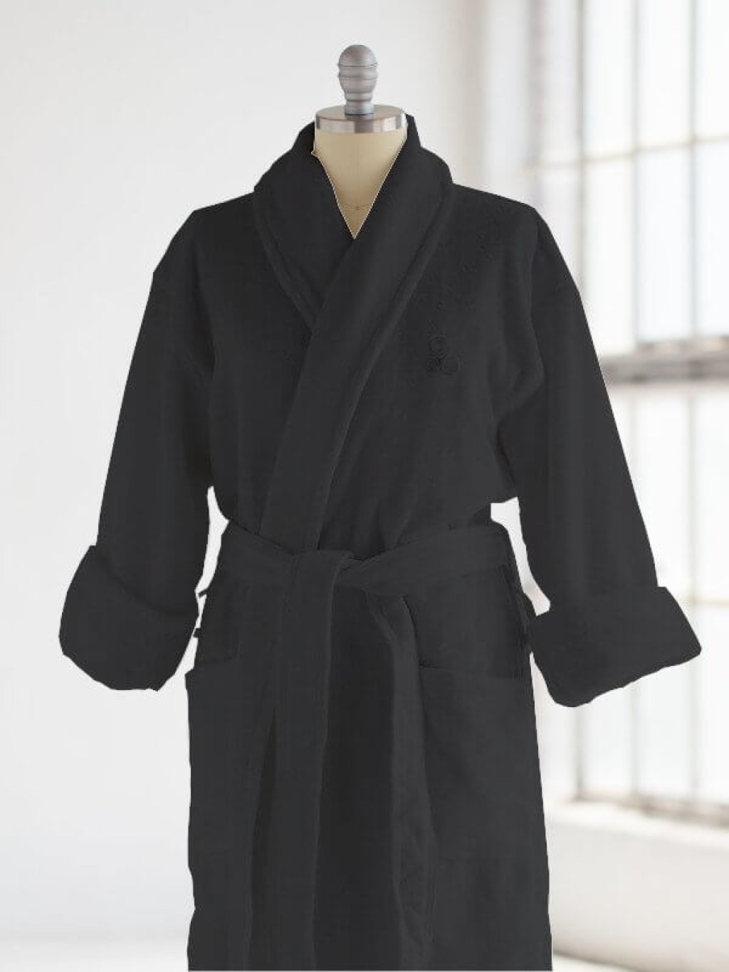 Μπουρνούζι Unisex Ανθρακί Βαμβακερό 440gsm Γαρύφαλλο | Γαρύφαλλο - Λευκά Είδη