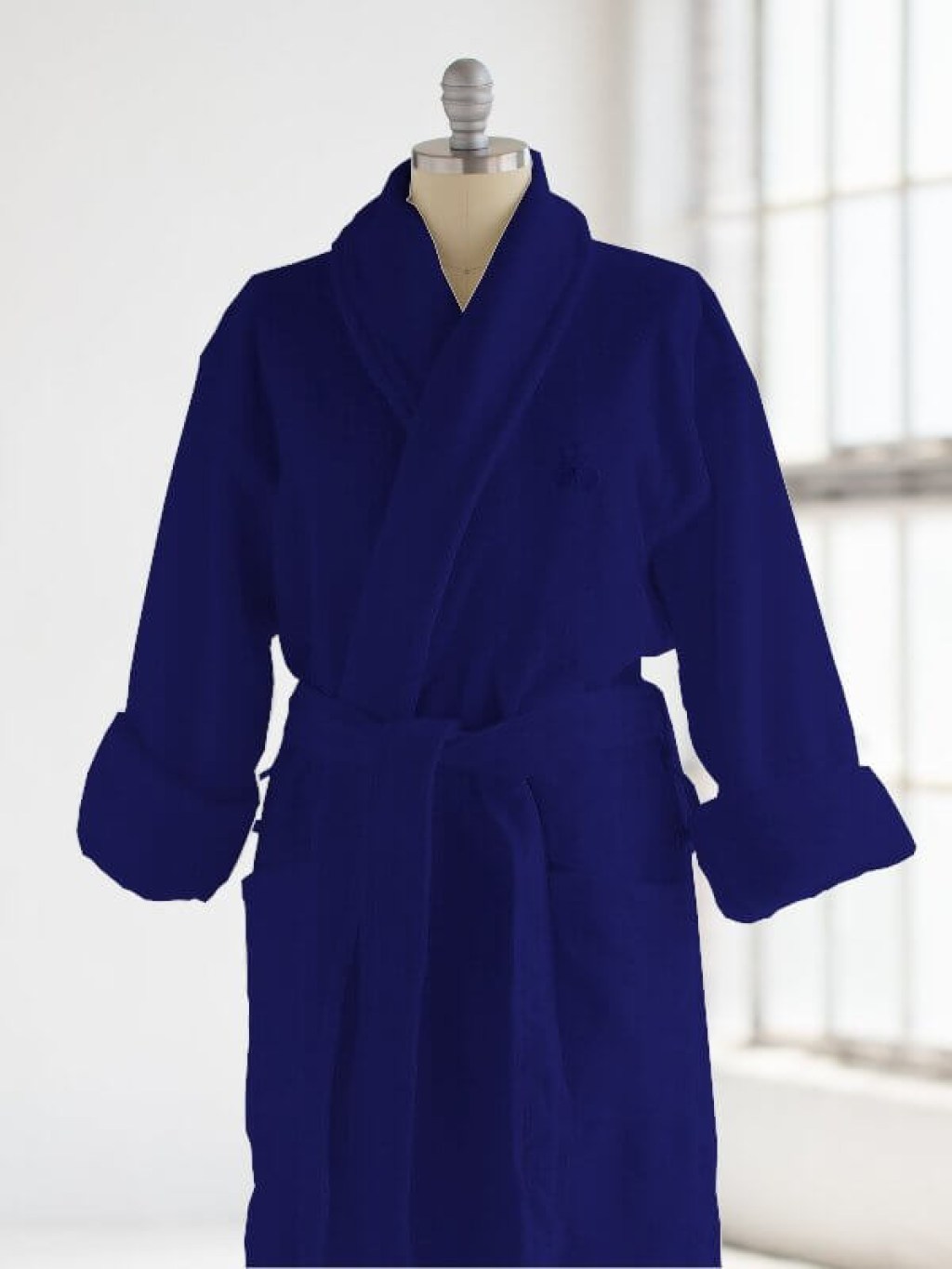 Μπουρνούζι Unisex Μπλε Σκούρο Βαμβακερό 440gsm Γαρύφαλλο | Γαρύφαλλο - Λευκά Είδη