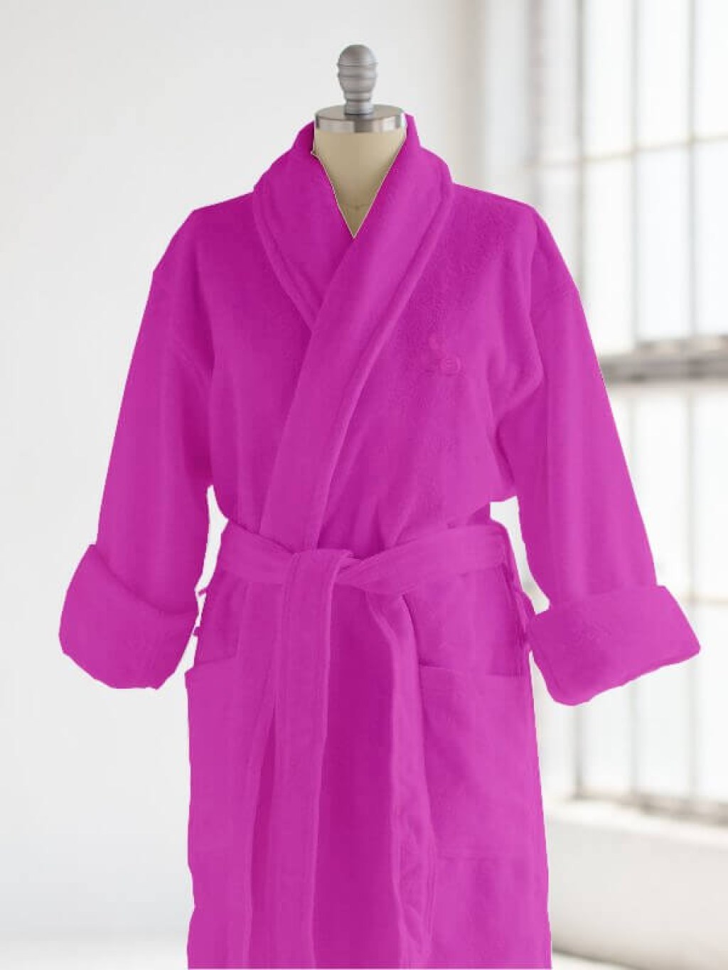 Μπουρνούζι Unisex Φούξια Βαμβακερό 440gsm Γαρύφαλλο | Γαρύφαλλο - Λευκά Είδη