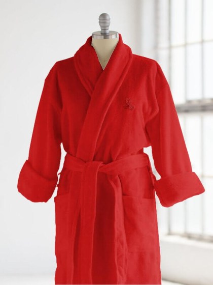 Μπουρνούζι Unisex Κόκκινο Βαμβακερό 440gsm Γαρύφαλλο  | Γαρύφαλλο - Λευκά Είδη