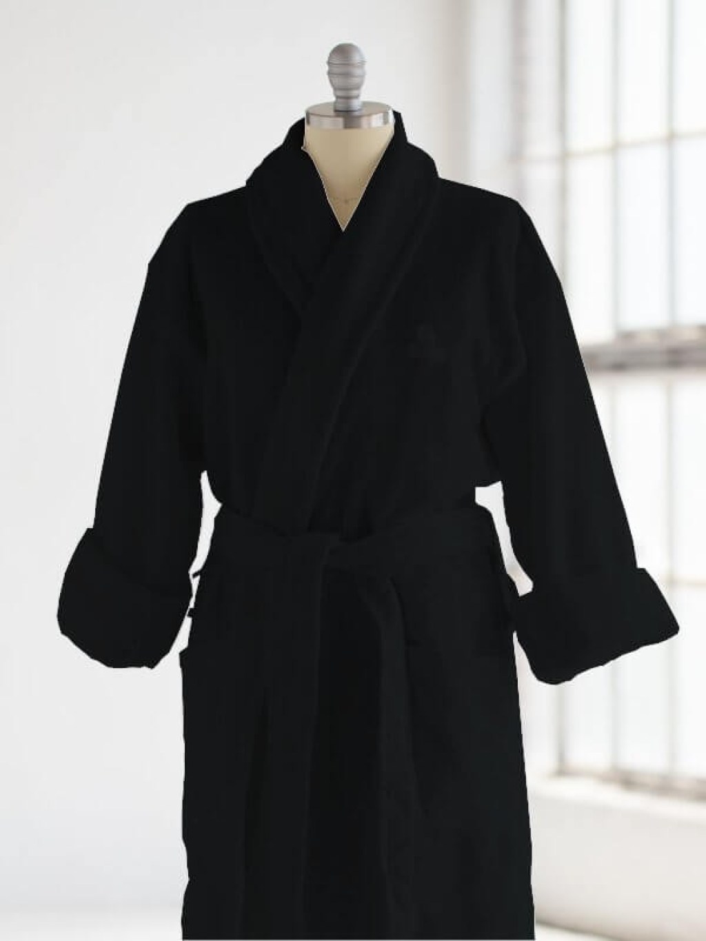 Μπουρνούζι Unisex Μαύρο Βαμβακερό 440gsm Γαρύφαλλο | Γαρύφαλλο - Λευκά Είδη