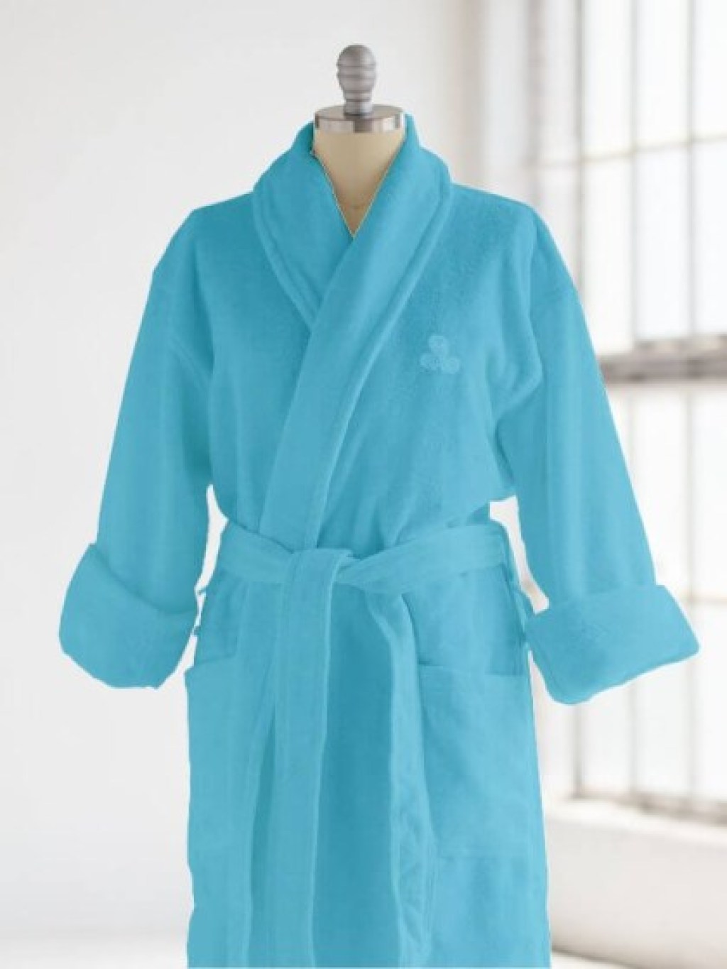 Μπουρνούζι Unisex Πετρόλ Βαμβακερό 440gsm Γαρύφαλλο | Γαρύφαλλο - Λευκά Είδη