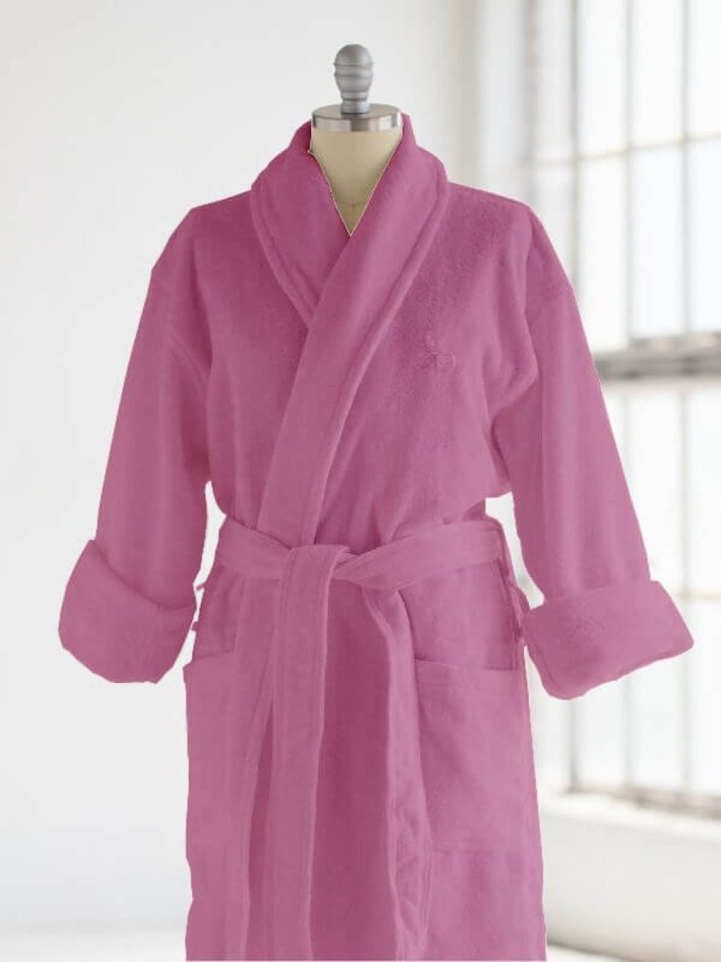 Μπουρνούζι Unisex Βαμβακερό Αμέθυστος Γαρύφαλλο | Γαρύφαλλο - Λευκά Είδη