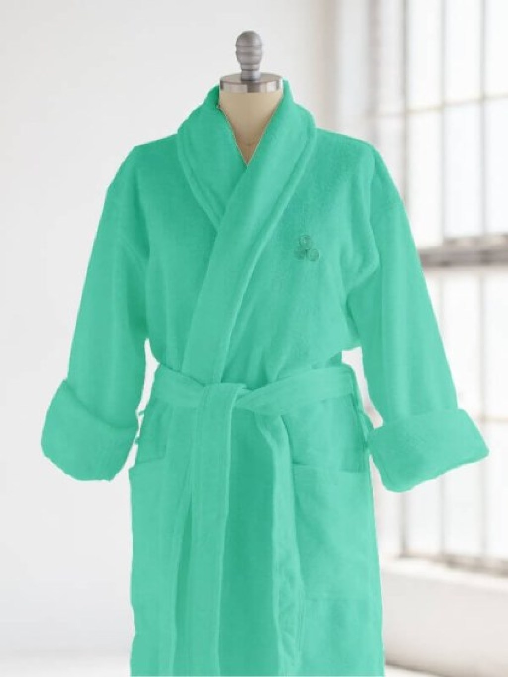 Μπουρνούζι Unisex Τυρκουάζ Βαμβακερό 440gsm Γαρύφαλλο | Γαρύφαλλο - Λευκά Είδη